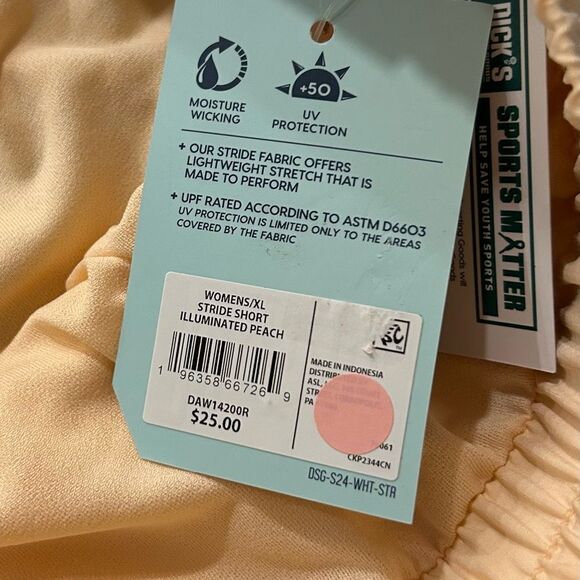 DSG Women's illuminated Peach MidRise Stride Shorts Size XL New with Tags 3 Inch - Picture 8 of 11